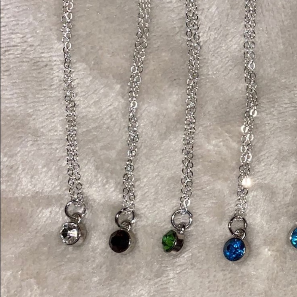 deep red gem charm necklace
